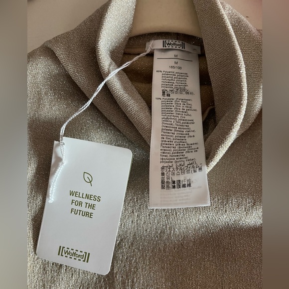 Wolford Gold Shine Sleeveless Bodysuit. M - Picture 6 of 6